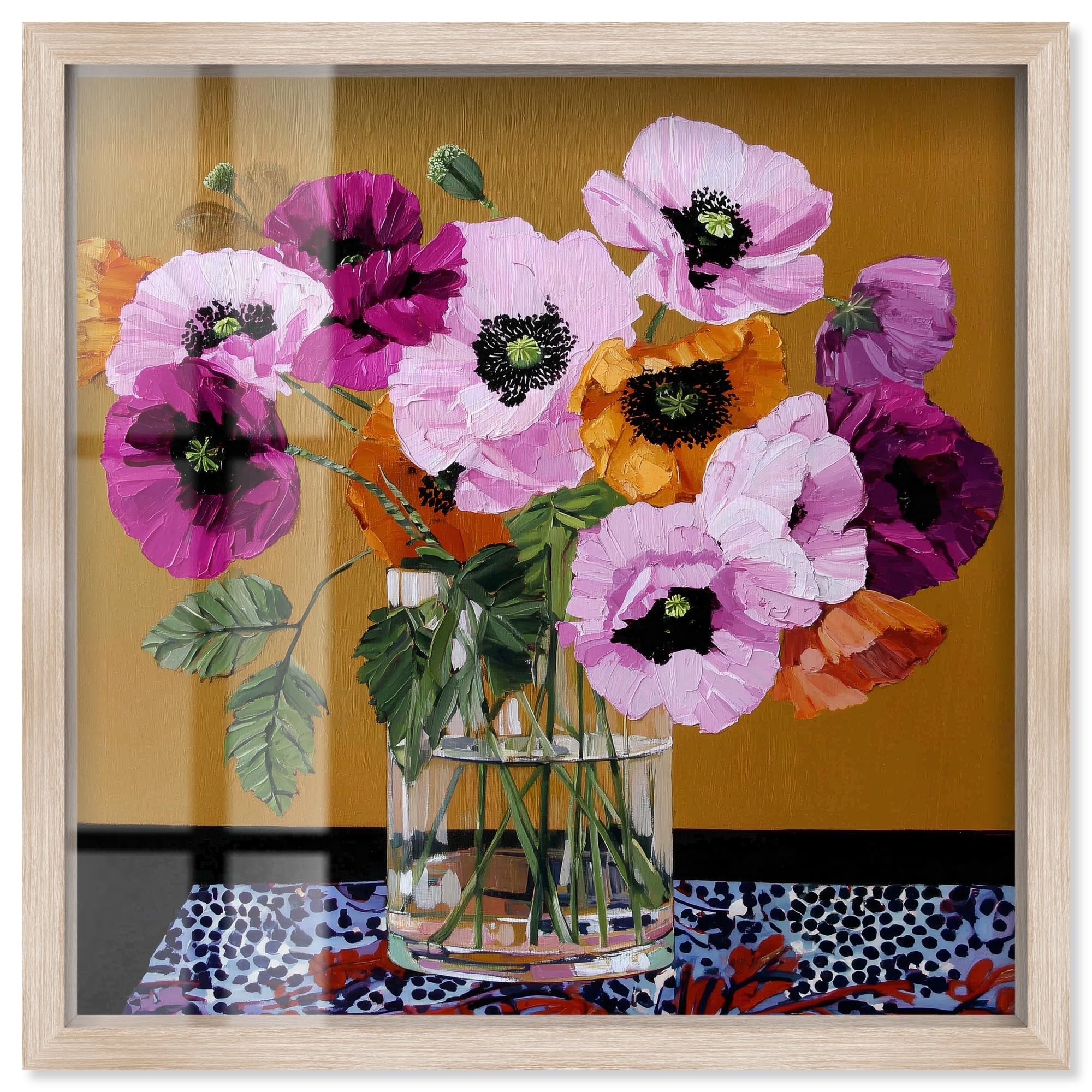 Glass Vase II Floral Wall Decor Shadowbox Print by Art Remedy