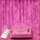 Remote Control 300 LED Pink Christmas Curtain Lights - Standard