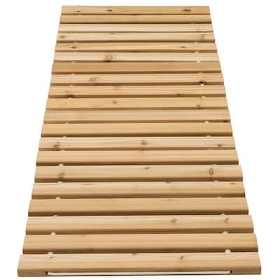 Portable Beach Roll Out Walkway in Red Cedar Wood