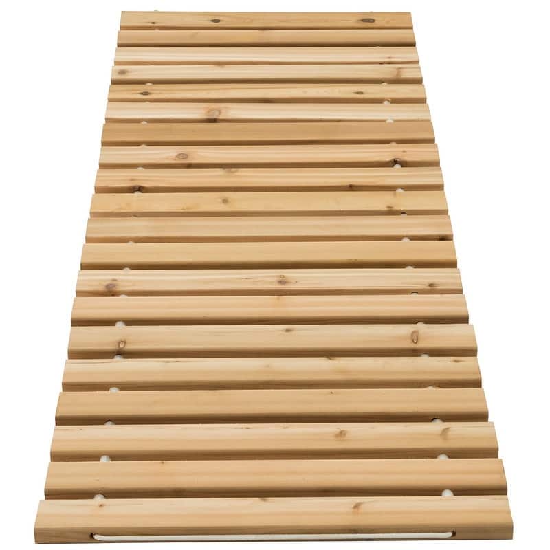 Portable Beach Roll Out Walkway in Red Cedar Wood