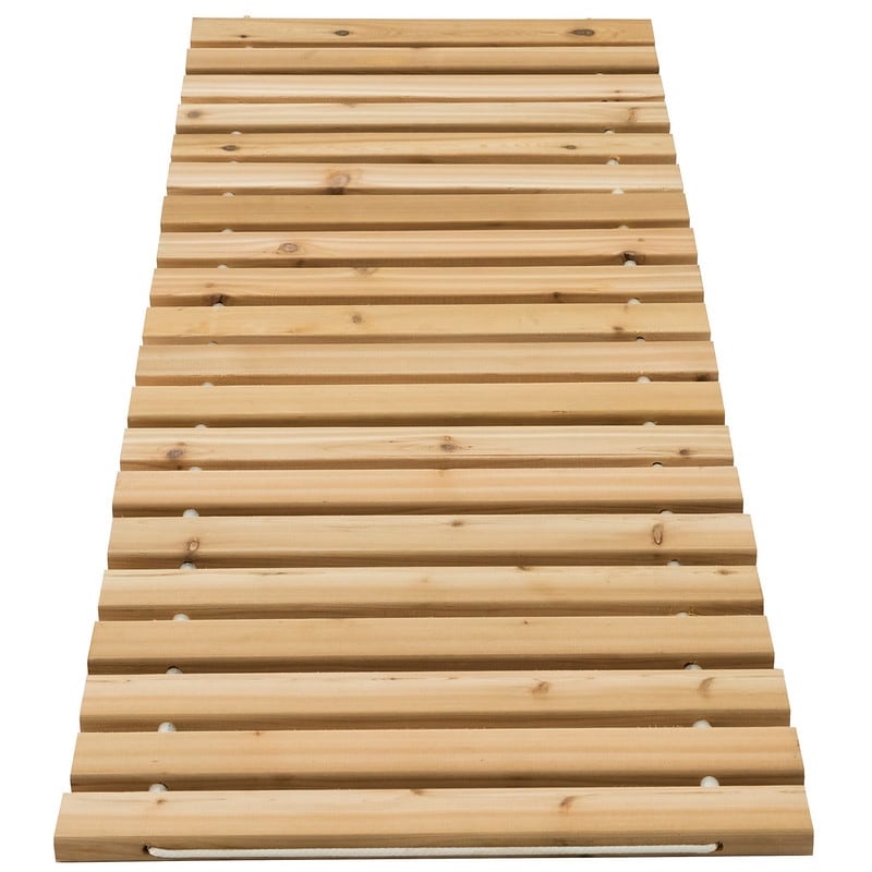 Portable Beach Roll Out Walkway in Red Cedar Wood