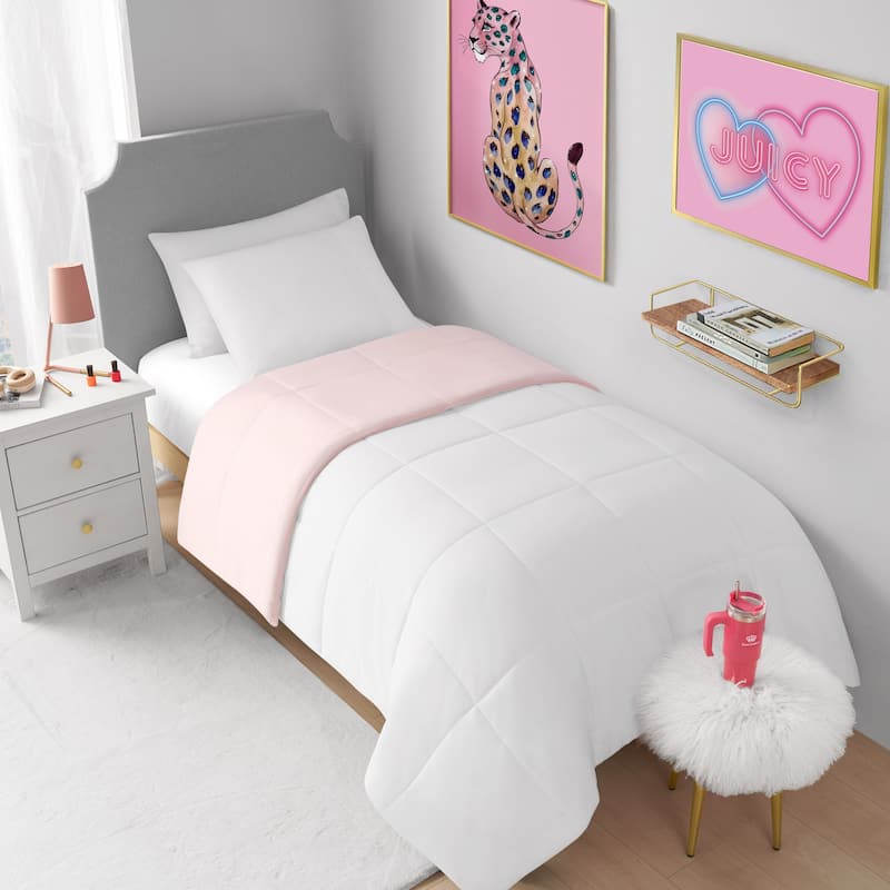 Juicy Couture Box Stitch Reversible Comforter Sets