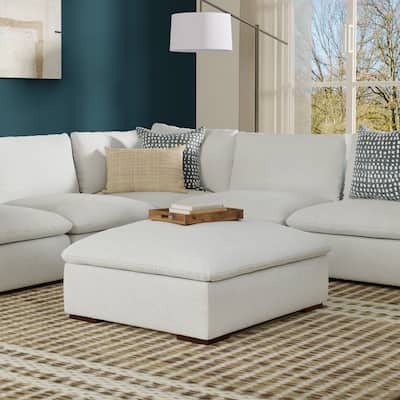 WYNDENHALL Marlee Ottoman in Velvety Chenille Performance Fabric