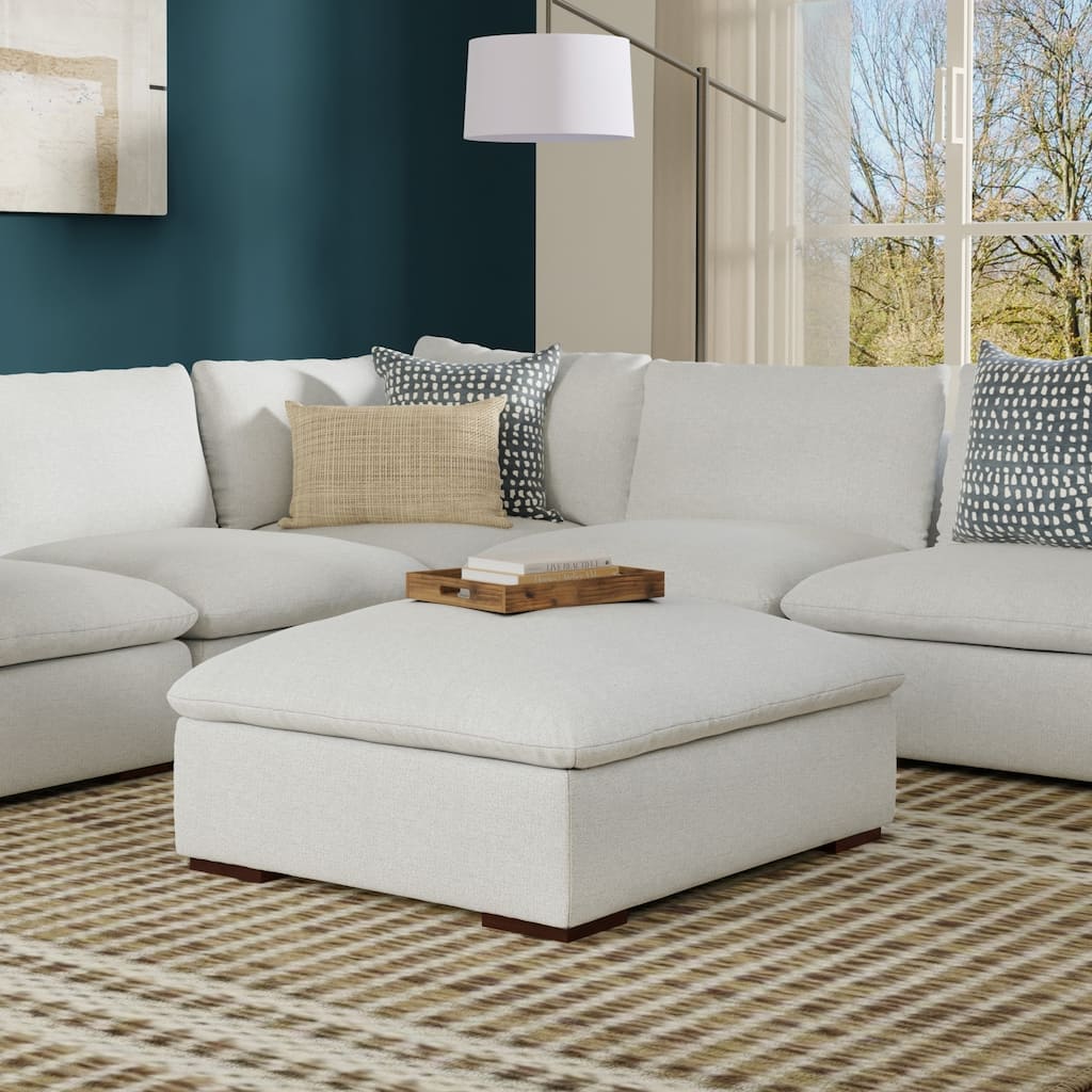 WYNDENHALL Marlee Ottoman in Velvety Chenille Performance Fabric