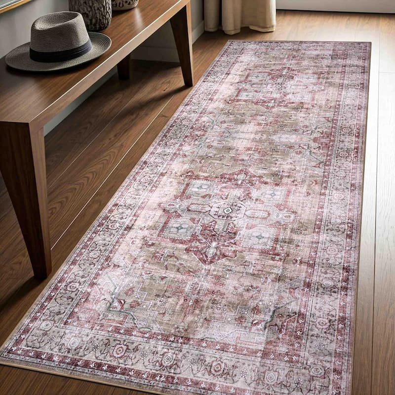 Delara Machine Washable Area Rug, Soft & Durable, Non-Slip Backing, Eco- Friendly GRS certified.