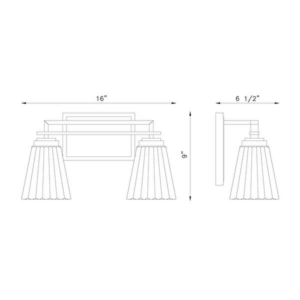 Lyna 2 Light 16 inch Chrome Vanity Light