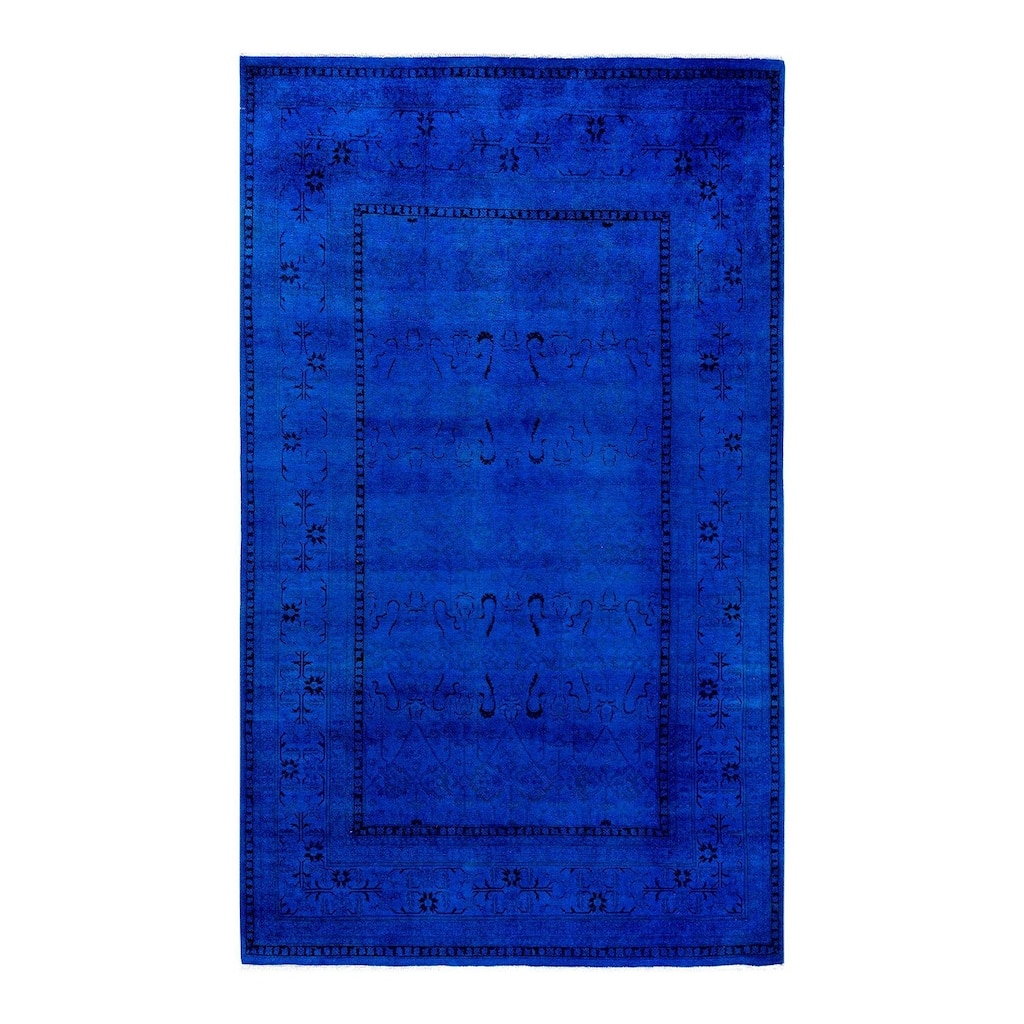 Fine Vibrance One-of-a-Kind Hand-Knotted Area Rug - Blue, 5' 3" x 7' 10" - 5' 3" x 7' 10"