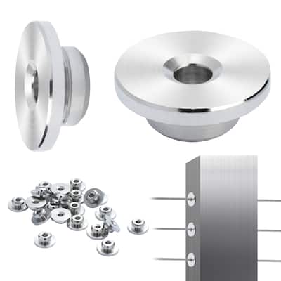 UIMOSO 51Pack Cable Railing Kit 1/8" Wheel Protector Sleeves, Bundle with Black Invisible 1/8" Swage Tensioner and Terminal