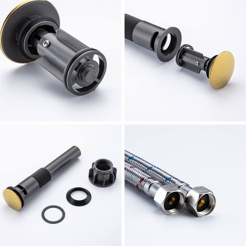 Topcraft Two Handle Waterfall Bathroom Faucet with Pop-Up Drainer