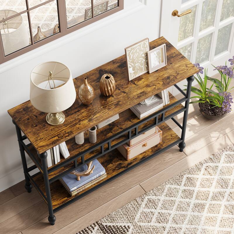 Console Table, 3-Tier Sofa Tables Narrow Entryway Table