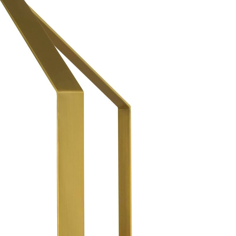 Vertex Collection Four-Light Brushed Gold Contemporary Foyer Light - 15 in x 15 in x 28 in