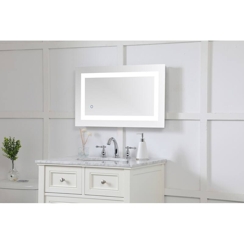 Avalon 18" x 30" Hardwired LED mirror - Silver