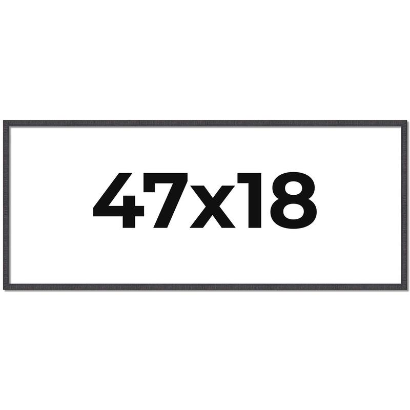 47x18 Frame Brown Picture Frame - Complete Modern Photo Frame Includes