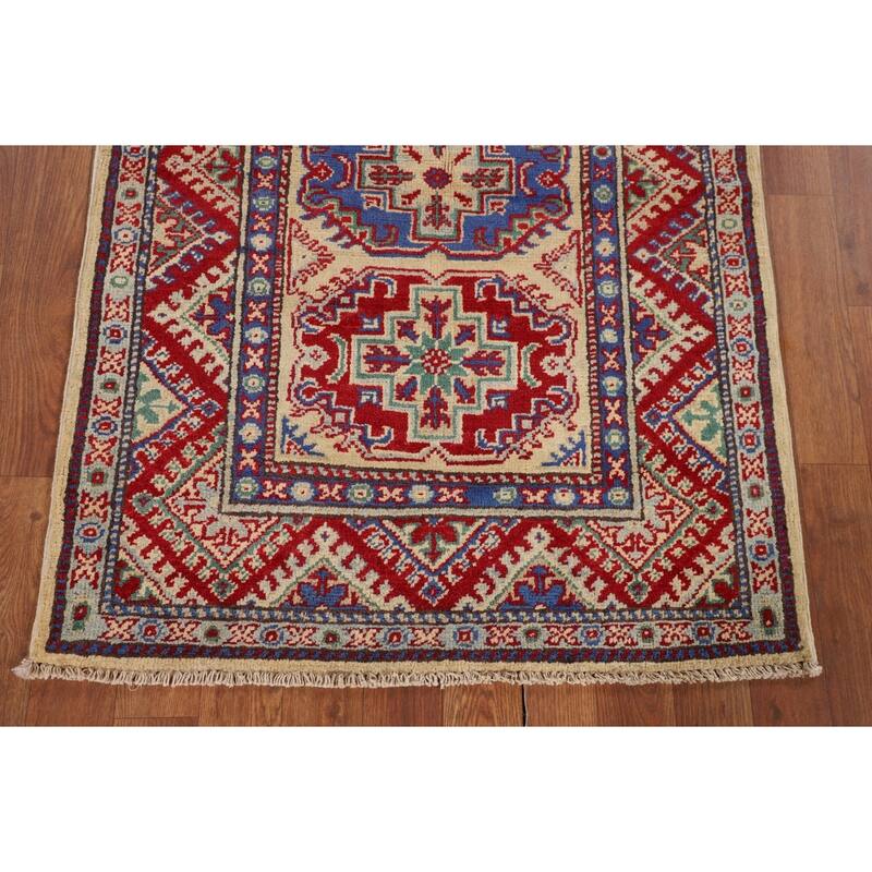 Kazak Accent Rug Handmade Oriental Wool Carpet - 2'8" x 4'0"
