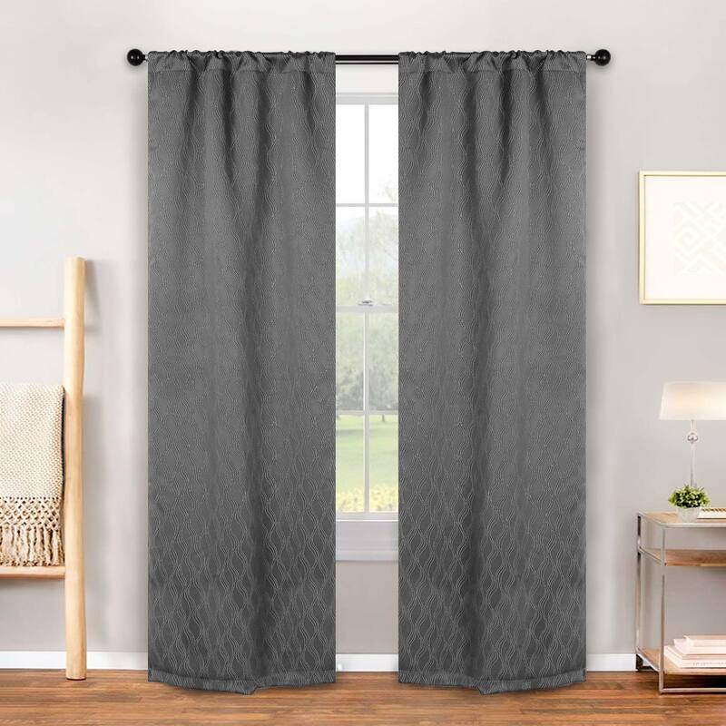 Superior Zuri Washable Room Darkening Curtains, Set of 2 Panels