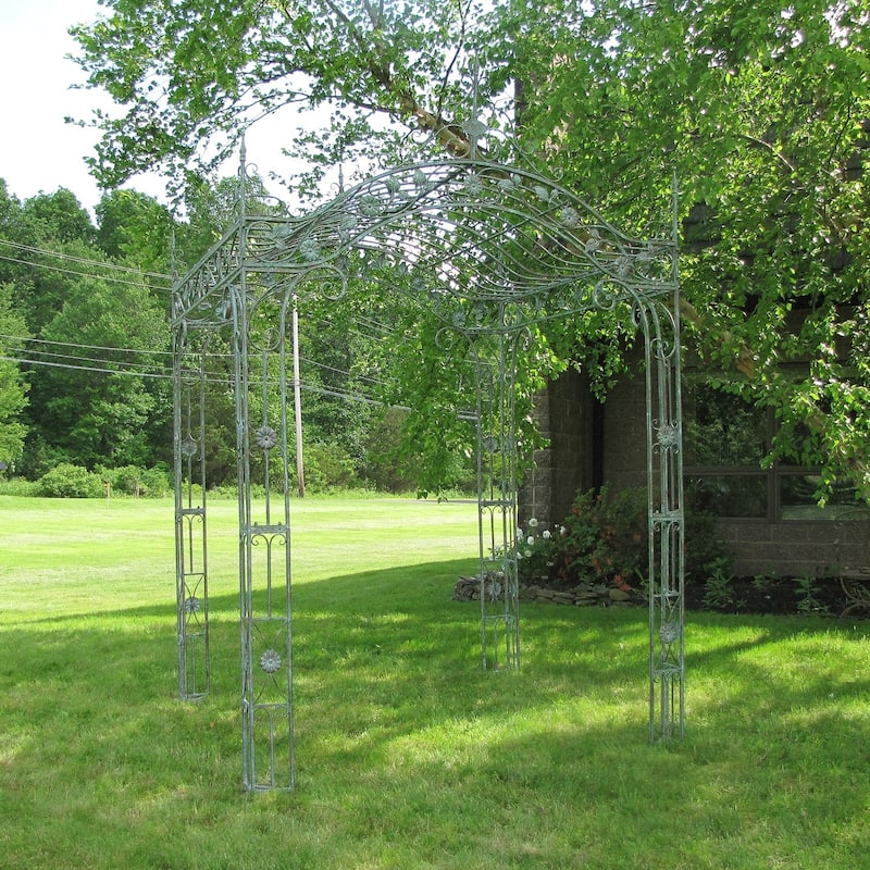 "Mahekal" rched Garden Gazebo - Antique Green