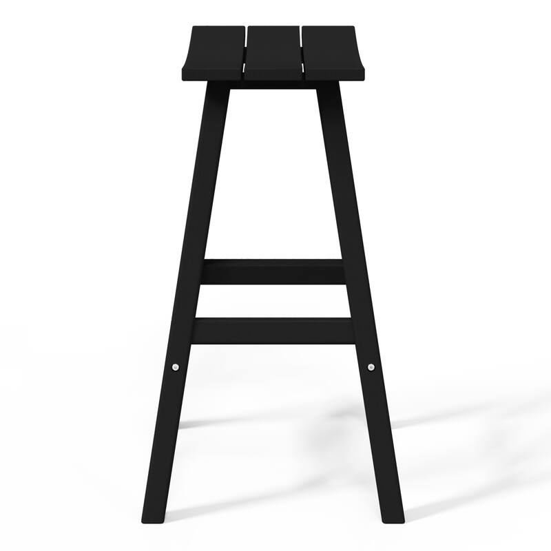 Laguna Hdpe All Weather Outdoor Patio 29" Saddle Seat Bar Stool (Set Of 3)