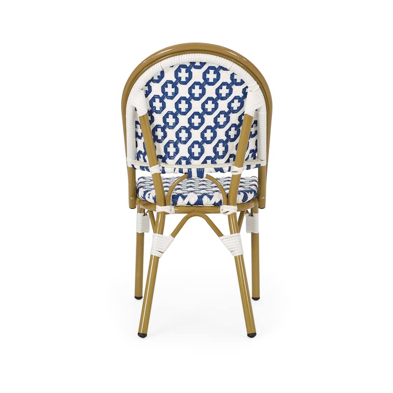 Louna Outdoor French Cafe Chairs (Set of 2) by Christopher Knight Home
