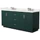 Option Green / White Quartz Top / Brushed Nickel Hardware