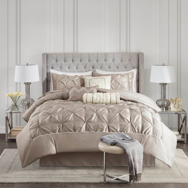 Madison Park Lafayette 7-piece Comforter Set - Taupe - King