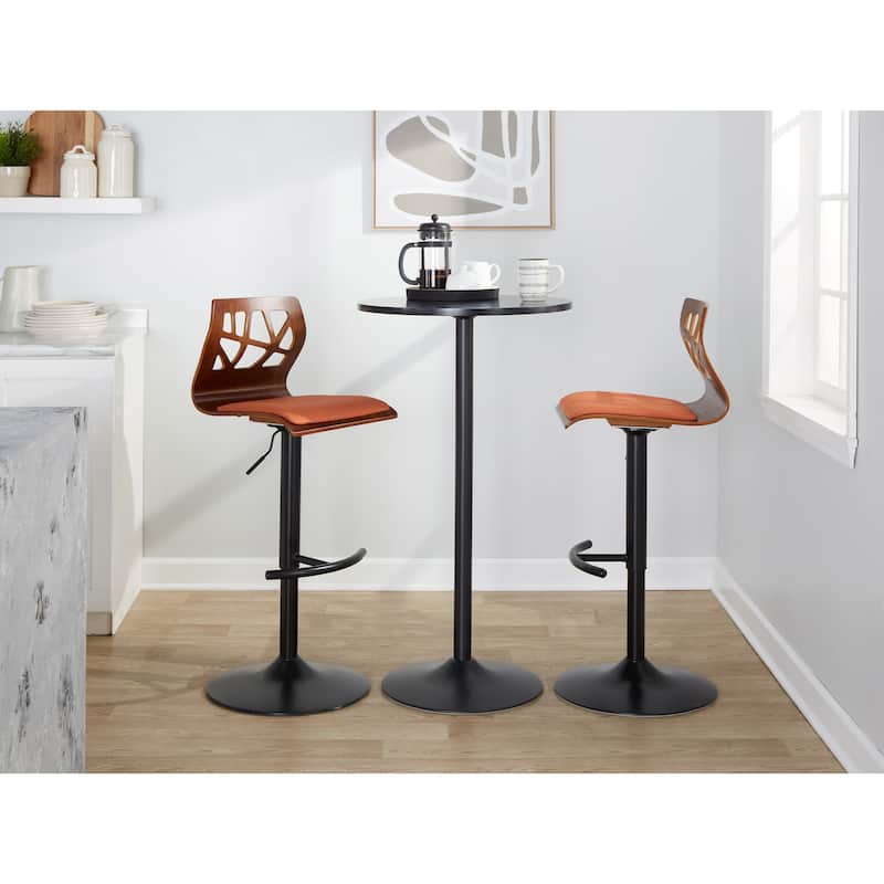 Carson Carrington Sala Adjustable Bar Stool with Rounded T Footrest (Set of 2)
