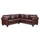 preview thumbnail 4 of 7, Mid-Century Sectional Corner Sofa L-shape Couch with Scroll Arms & Rivet Ornament for Large Space Dorm Apartment