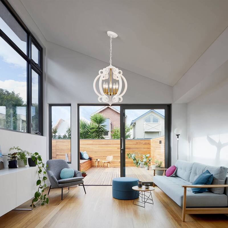 5-Light Candlestick Vintage Hanging Linear Chandelier Lighting Island Chandelier for Kitchen Island
