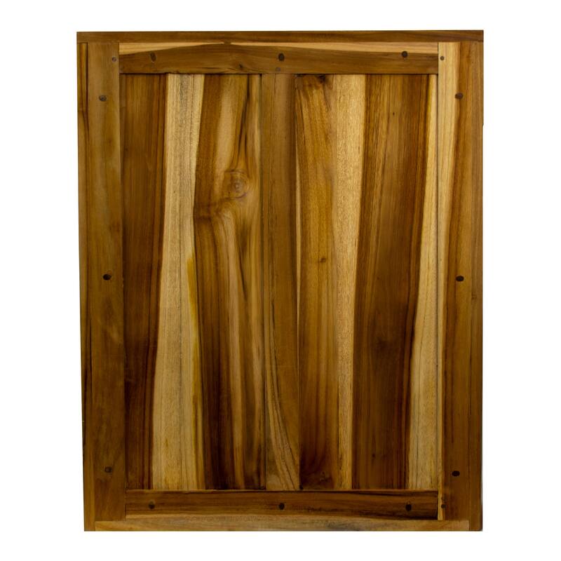 EcoDecors Curvature Solid Teak Bathroom Wall Cabinet -Fully Assembled