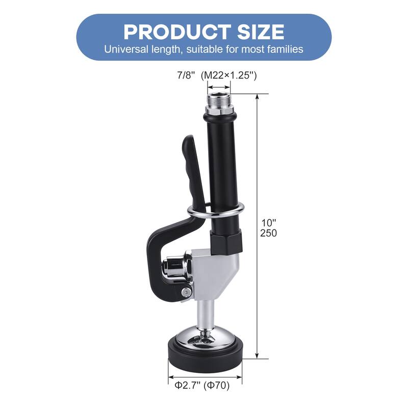 WOWOW Pre Rinse Spray Valve Hose for Commercial Sink Faucet