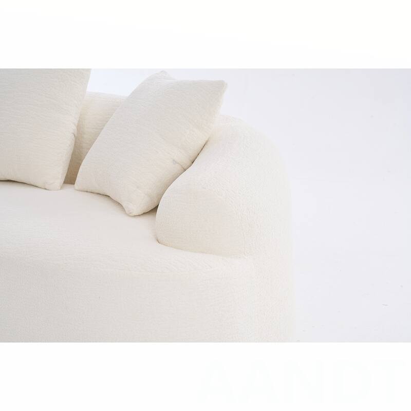Chenille Fabric Loveseat Sofa