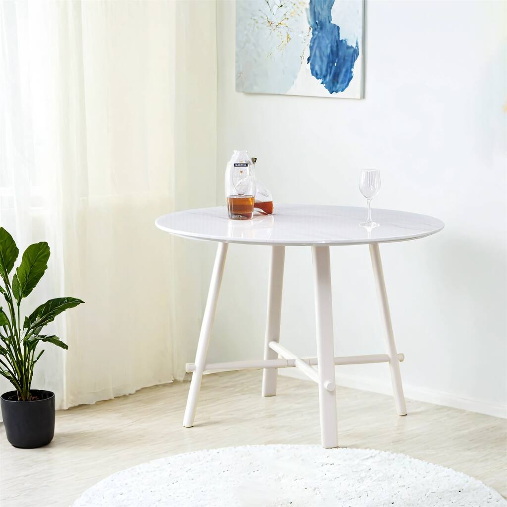 42" Modern Minimalist Round Dining Table