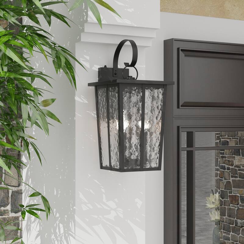 Maxax 3 - Light 18.58'' H Outdoor Wall Lantern Empire with Dusk to Dawn
