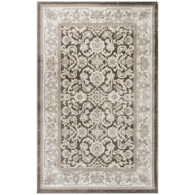 Distressed Floral Area Rug - 4' x 6'
