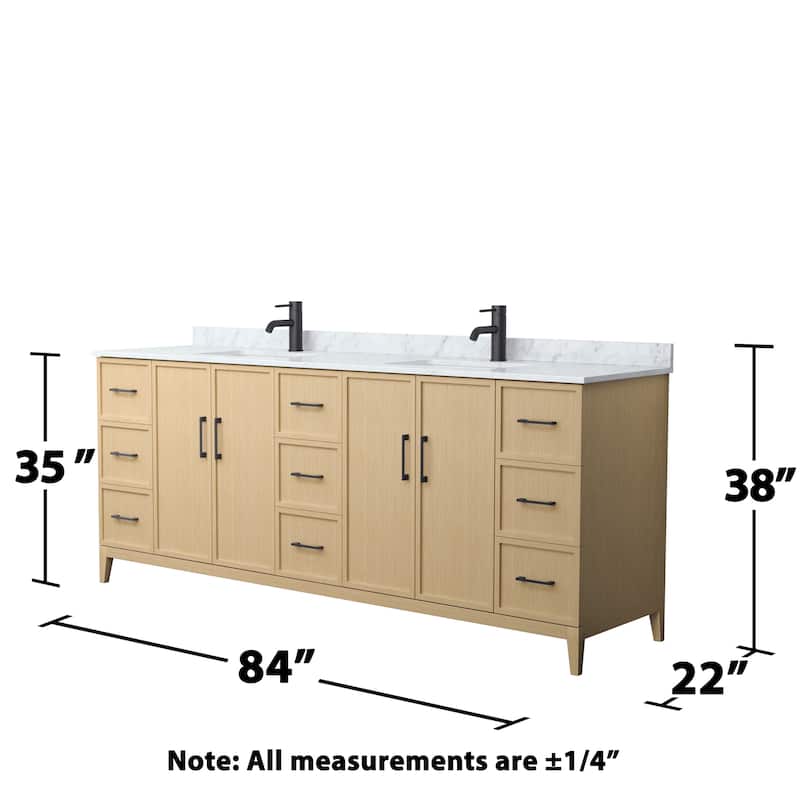 Elan 84-inch Double Vanity, Marble Top