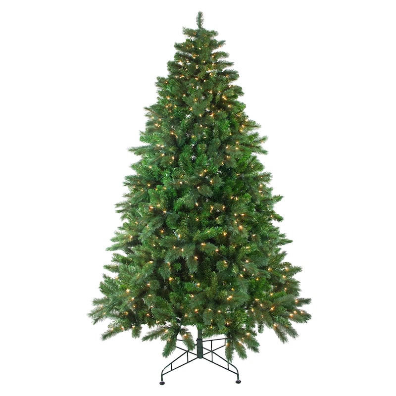 7.5' Medium Mixed Scotch Pine Artificial Christmas Tree - Clear Lights - 7.5 Foot