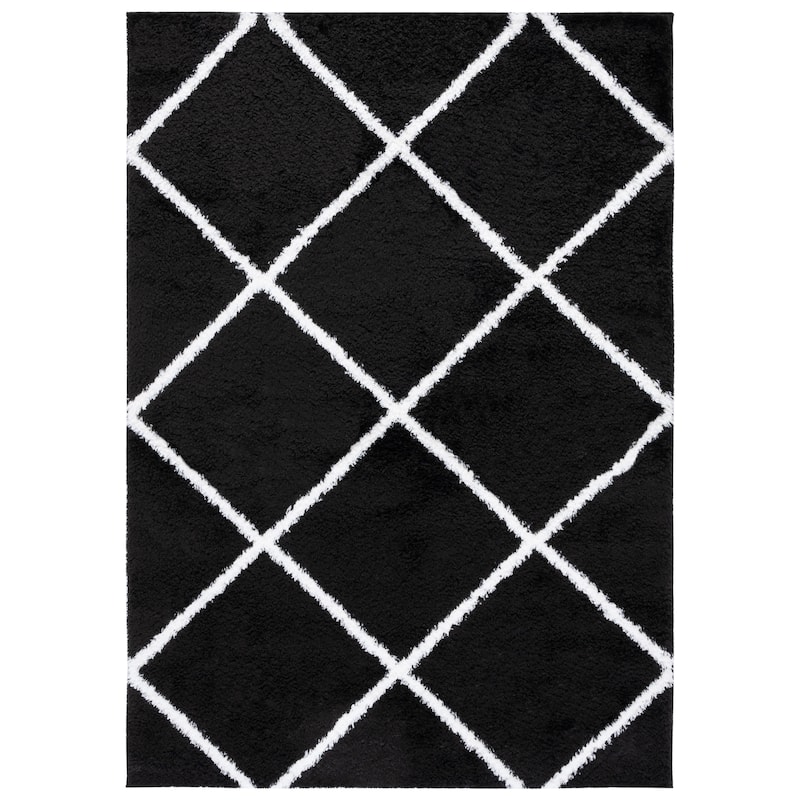 SAFAVIEH Tahoe Shag Emilia Trellis 1.2-inch Thick Rug