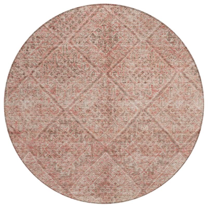 Machine Washable Indoor/ Outdoor Moroccan Boho Chantille Rug