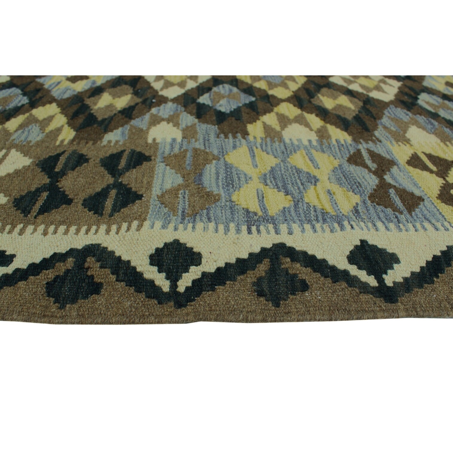 3'3 x 5'1 Noori Rug Sangat Kilim Latifa Brown/Ivory Rug 3'3 x 5'1 Noori Rug Sangat Kilim Latifa Brown/Ivory Rug