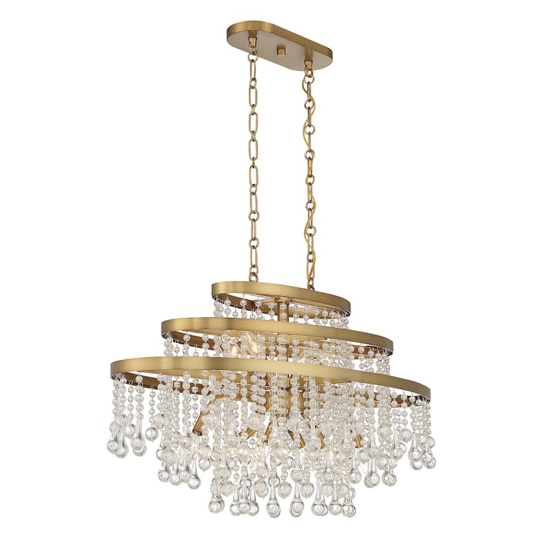 Savoy House 1-1867-10 Luna 10 Light 36" Wide Crystal Chandelier