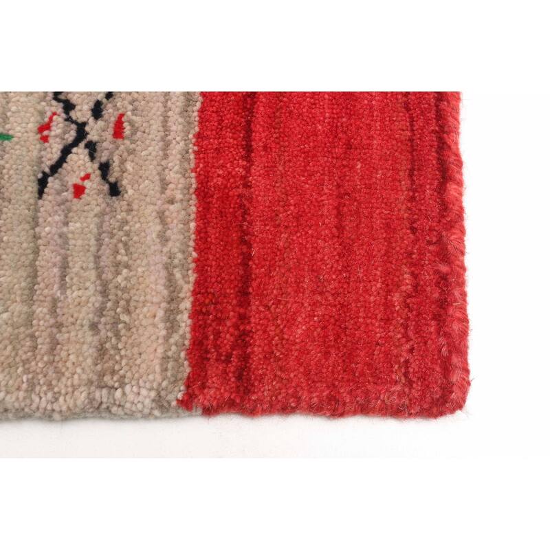 ECARPETGALLERY Hand Loomed Kashkuli Gabbeh Tan Wool Rug - 3'0 x 4'9