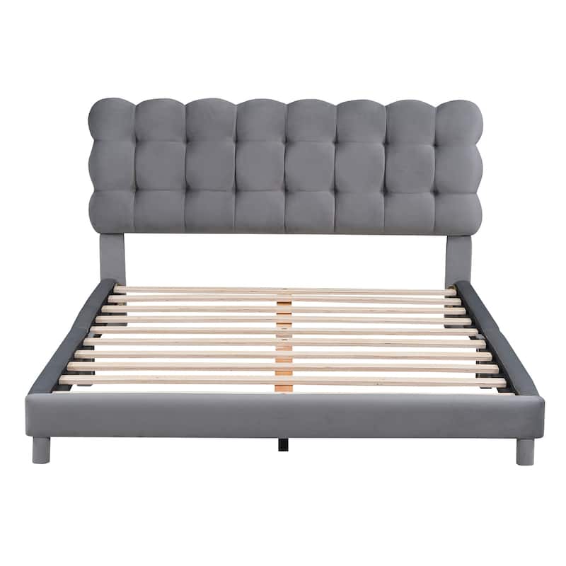 Upholstered Platform Bed with Soft Headboard