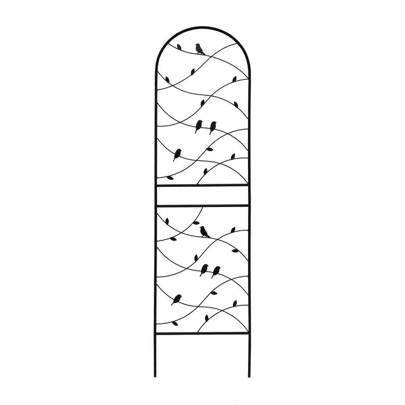 2 Pack Metal Garden Trellis Rustproof Trellis for Climbing Plants Outdoor Flower Support Black