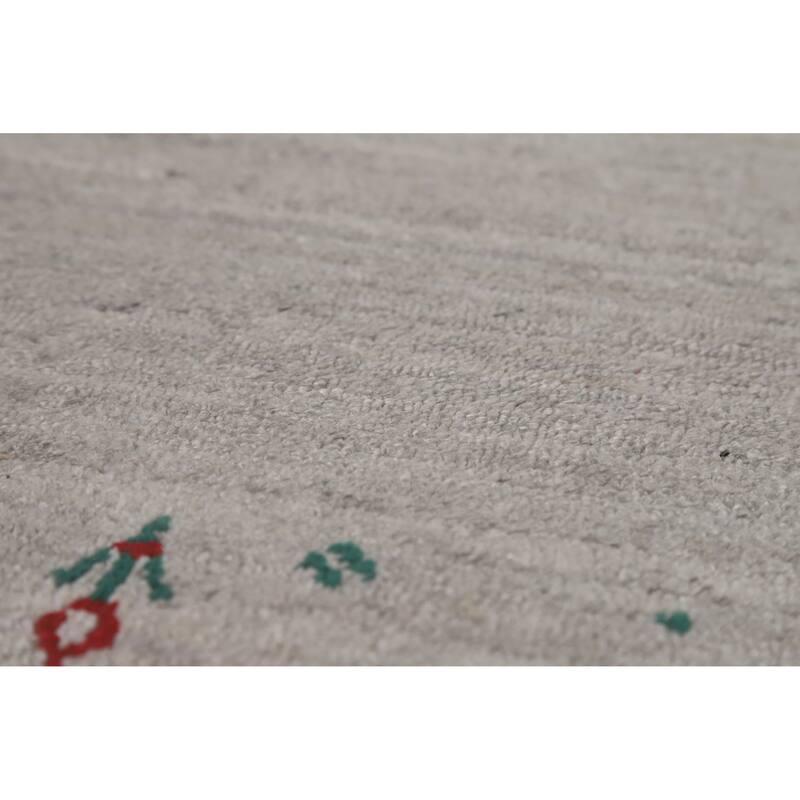 Hand Knotted Oriental 100% Wool Carpet Tribal Tribal Beige & Ivories Gabbeh Area Rug - 12' 2'' X 8' 11''