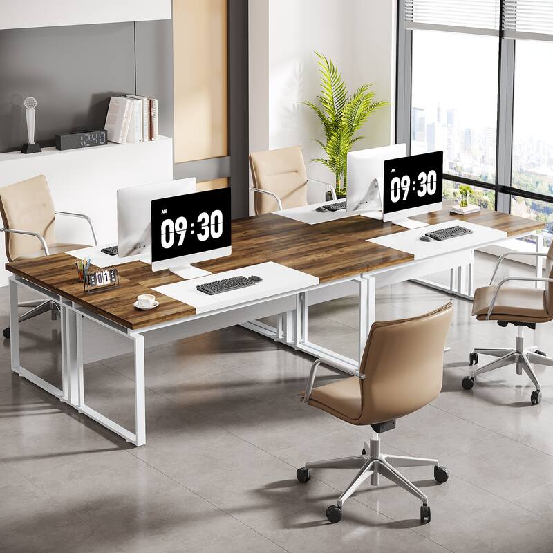 63 Inch Computer Desk Home Office Desk for Workstation (Only Table) - Brown