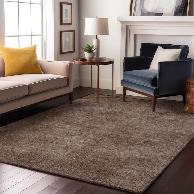 Premium Washable Super Soft Solid Ombre Mayfield Rug - Brown - 10' x 14'