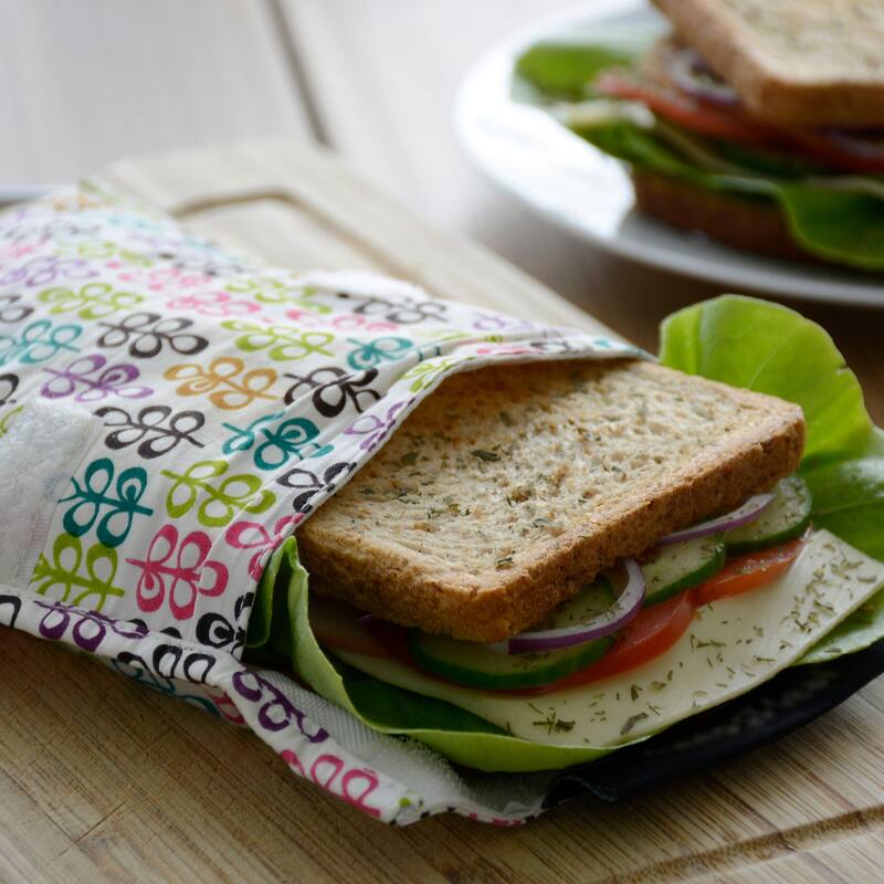 Reusable Washable Polyester Snack Bag Sandwich Bag 3 Sizes, Black