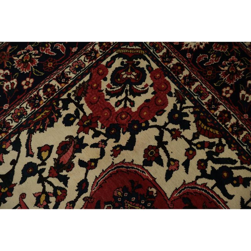 Hand Knotted Oriental 100% Wool Carpet Traditional Floral Red Bakhtiari Area Rug - 12' 9'' X 9' 10''