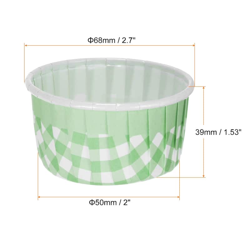 50 Pcs Standard Cupcake Cups Oven Safe Baking Cups - Light Green