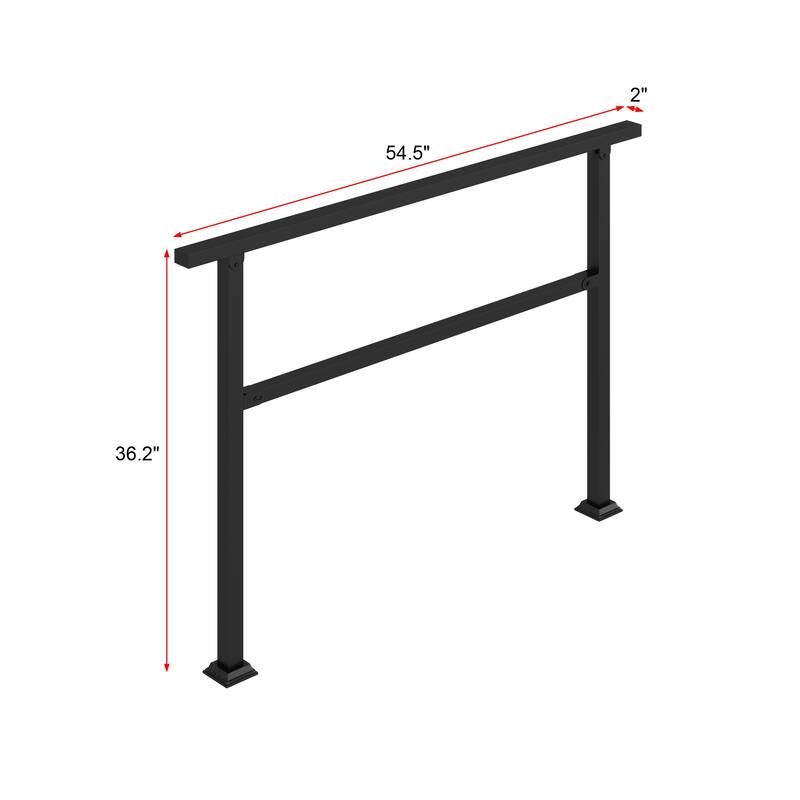 Premium Aluminum Handrail for Step Indoor Outdoor Three Size Available