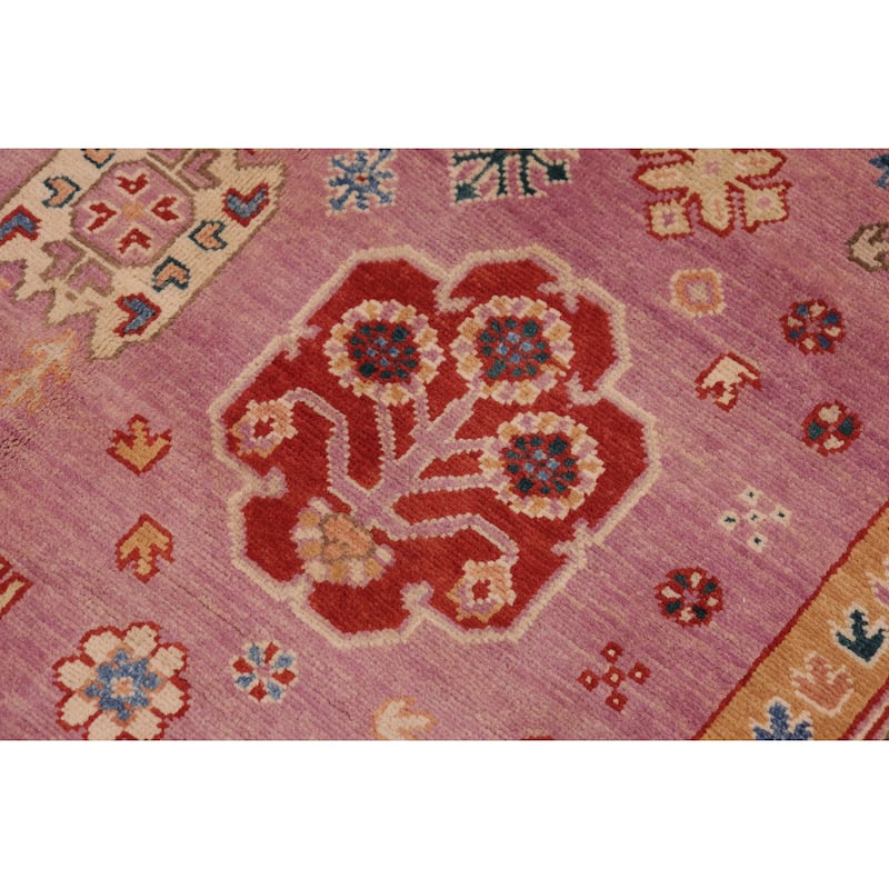 Bohemian Kazak Elijah Purple/Purple Wool Rug - 8'2'' x 9'7''